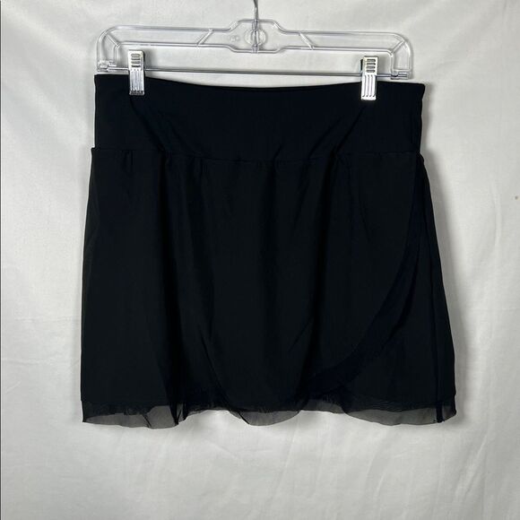 CALIA Women's Mesh Pieced High Rise Skirt M Black - Picture 2 of 6
